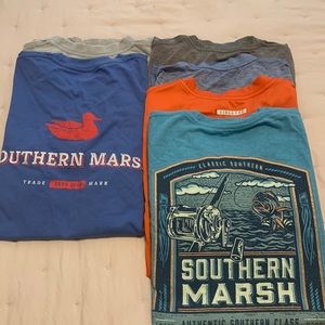 Bundle of 6 Southern Marsh shirts.